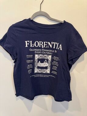 Maeve Navy Short Sleeve Logo Tee